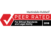 Martindale Hubbell Peer Rated | For Ethical Standards and Legal Ability 2018