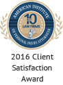 American Institute 10 Best Law Firms Of Personal Injury Attorneys | 2016 Client Satisfaction Award