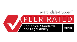 Martindale Hubbell Peer Rated | For Ethical Standards and Legal Ability 2018